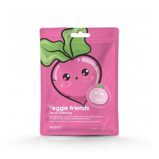 Mad Beauty Veggie Friends Radish Sheet Face Mask 25ml