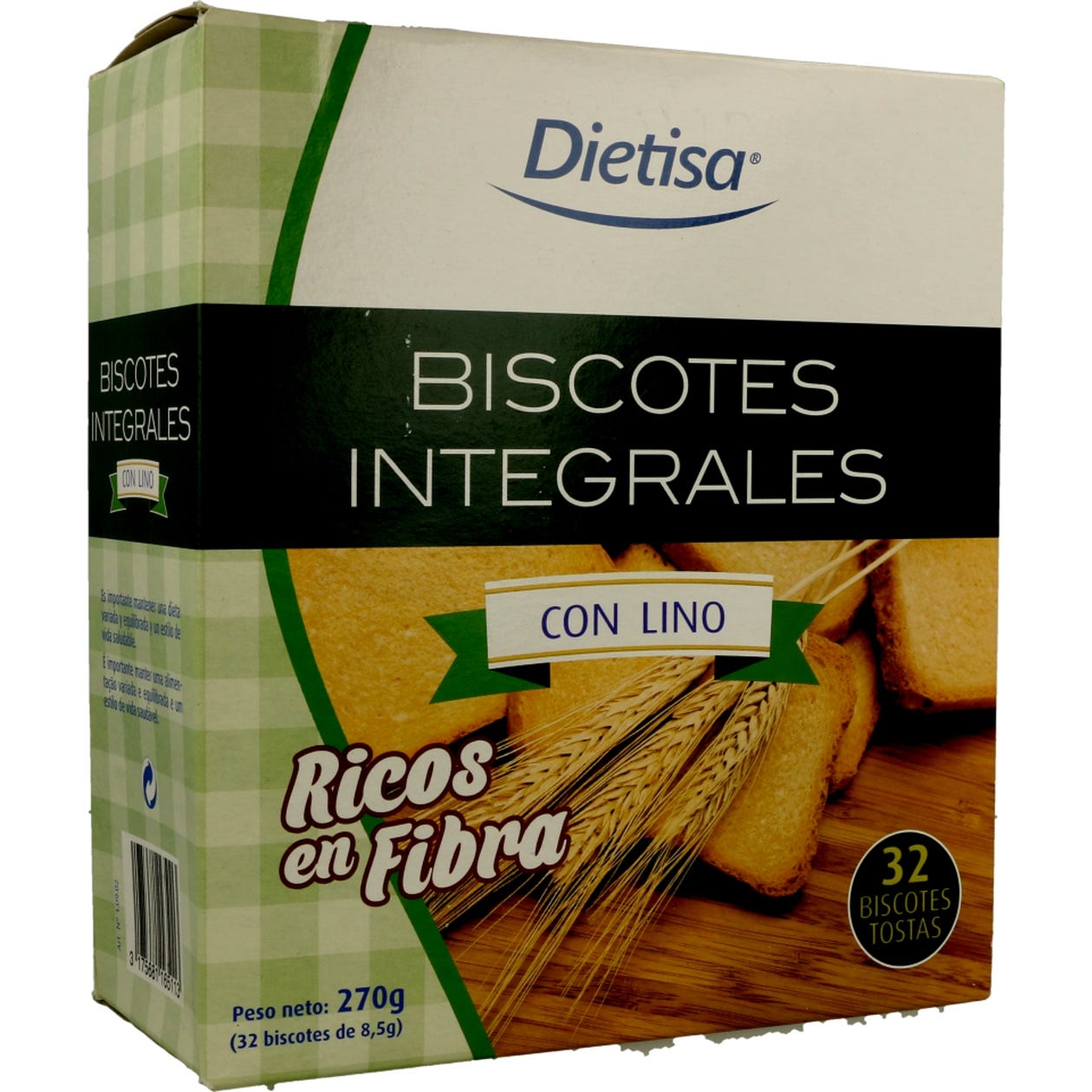 Biscoitos Dietisa Crisp Com Flax 270g