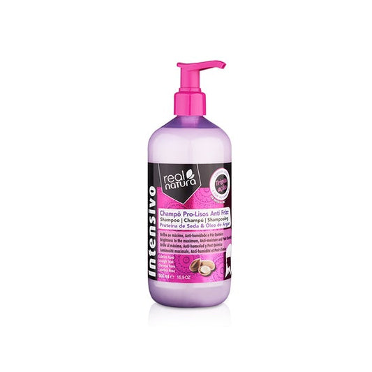 Real Natura Champú sin Sal Pro-Lisos Anti Frizz Argán 500 ml