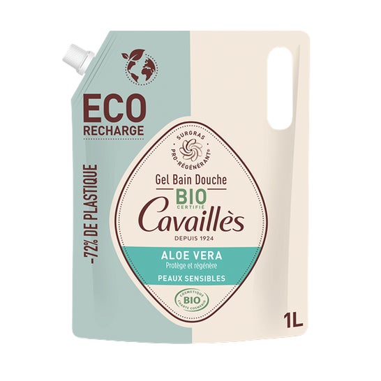 Cavaillès gel Bain Douche Aloe Vera Bio Eco-Recharge 1000 ml