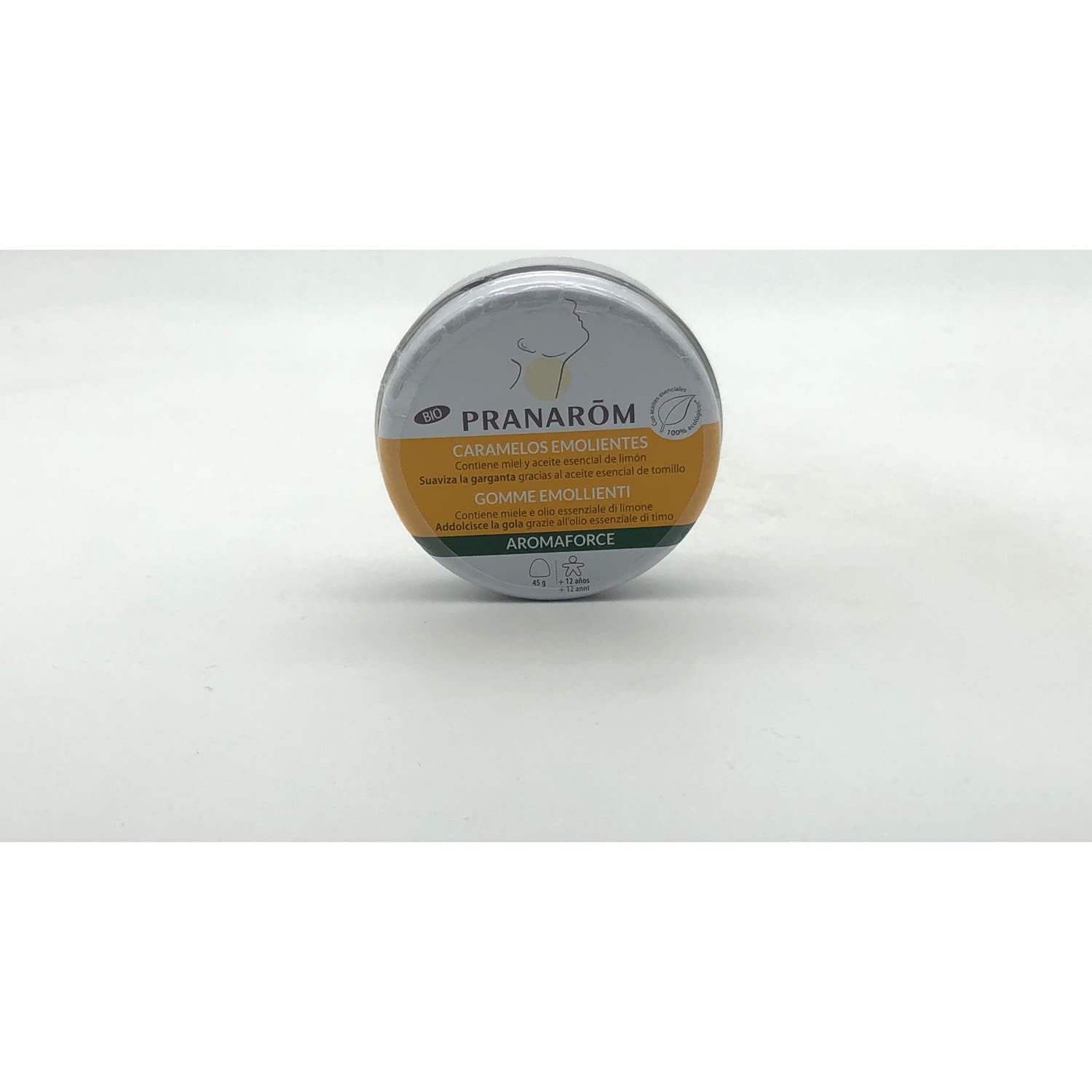 Pranarôm Aromaforce Caramelos Emolientes Miel y Limón BIO 45g