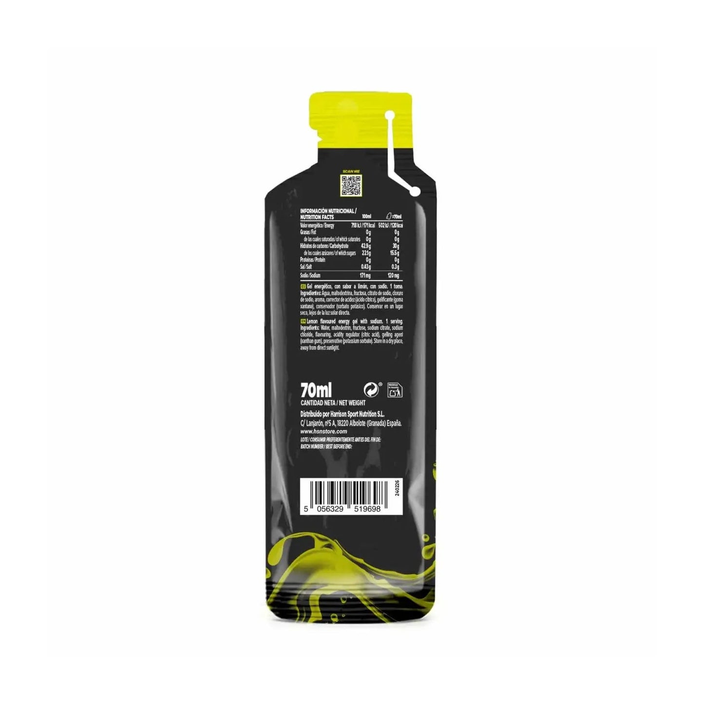 HSN Evoenergy Hydrogel Sin Cafeína Limón 70ml