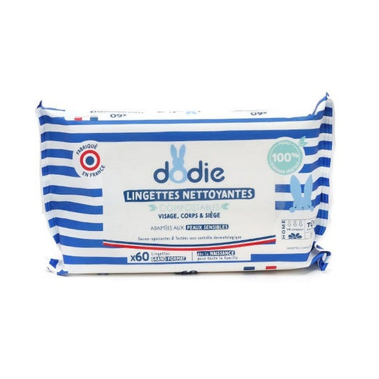 Dodie Toallitas Limpiadoras 3 en 1 60uds