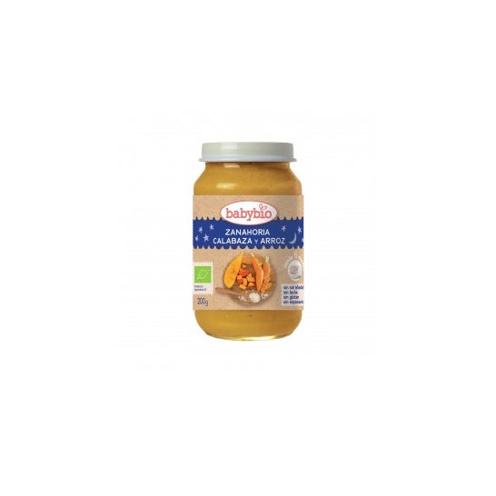 Babybio Tarrito Ecológico De Zanahoria, Calabaza Y Arroz 200g