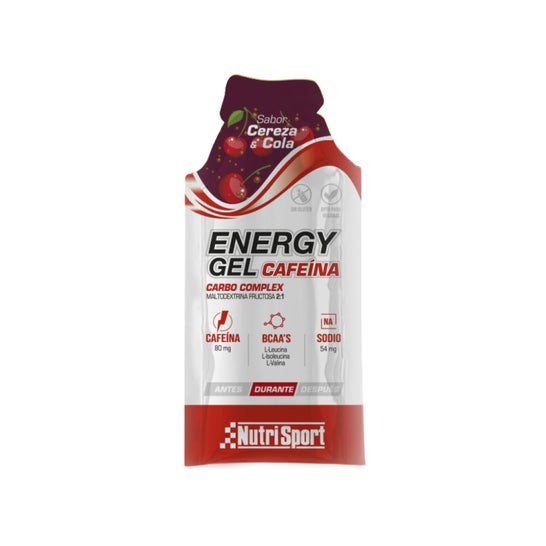 Nutrisport Energy Gel Cereza Cola Cafeína 80mg 35g