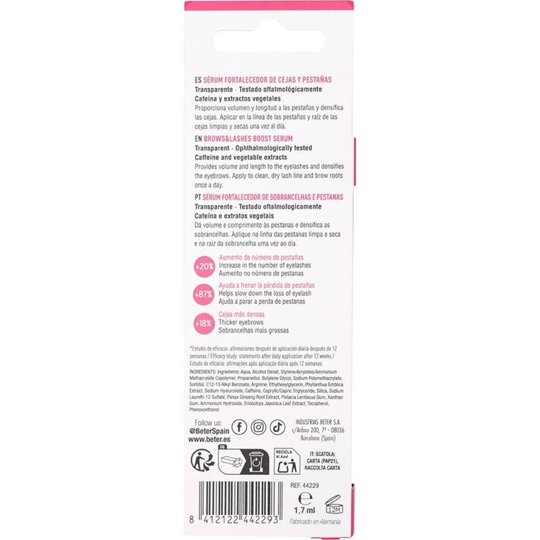 Beter Sérum Fortalecedor Cejas y Pestañas 1.7 ml
