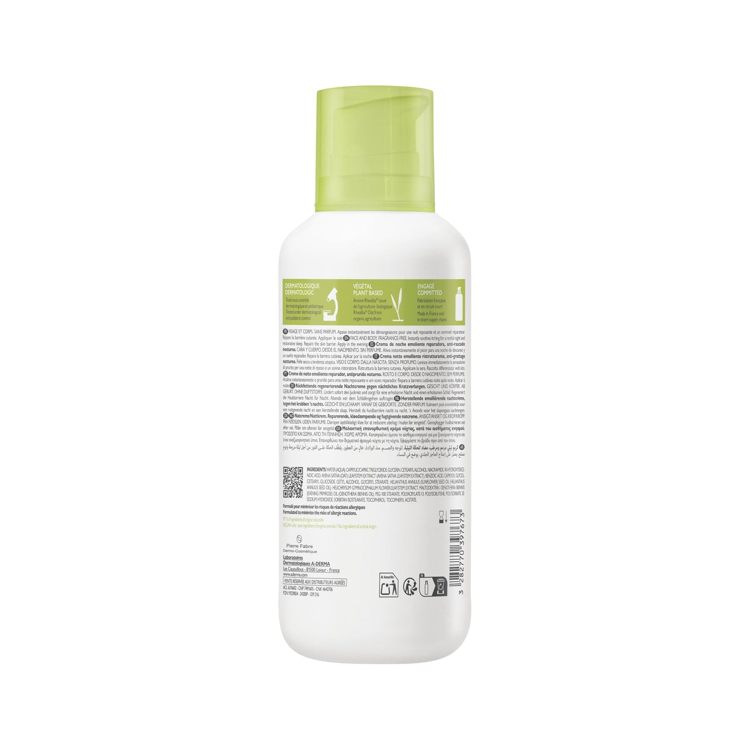 A-Derma Exomega Crema de Noche Reparadora 400ml
