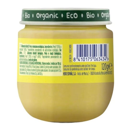 Hero Baby Solo Pera Y Manzana 120g
