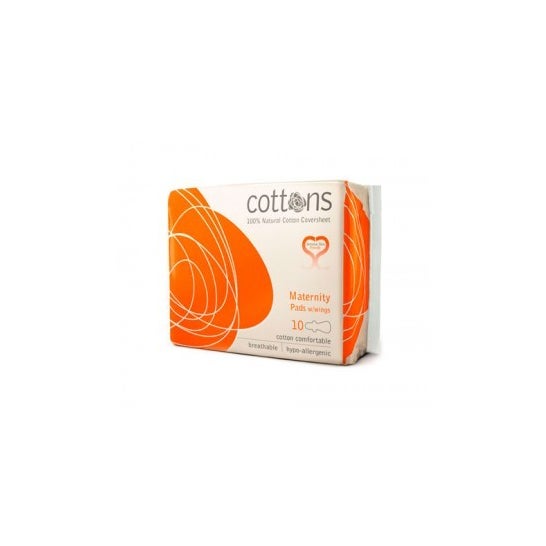 Cottons compresa maternity 2 alas 10uds