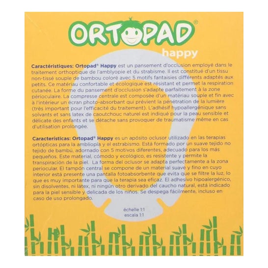 Ortopad® Happy parche ocular junior 20uds