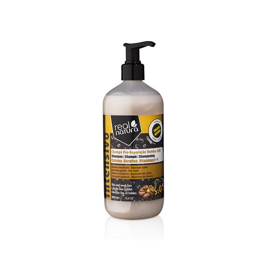 Real Natura Champú sin Sal Pro-Reparación Bomba Café 500ml