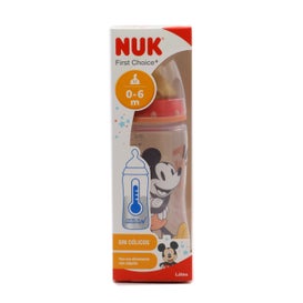 Nuk Biberón Fc+ Pp con Tetina de Látex Mickey Mouse 0-6 Meses 300ml