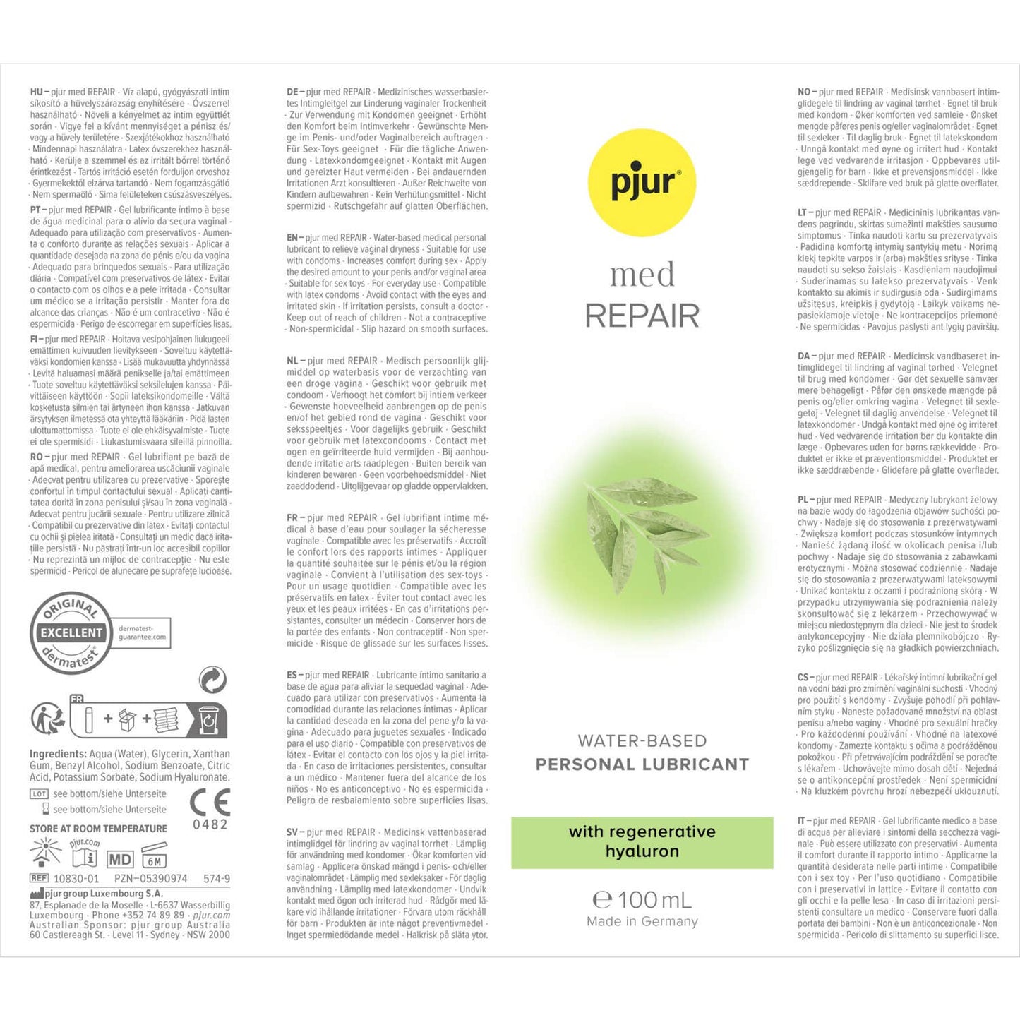 Pjur Med Lubricante Reparador Glide 100ml