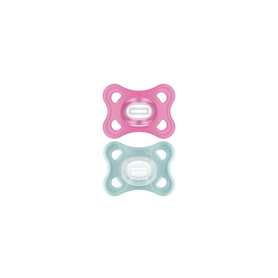Mam Comfort Chupete Silicona 3-12 Meses Rosa/Verde 2 uds