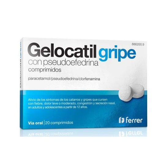 Gelocatil Gripe con Pseudoefedrina 20comp