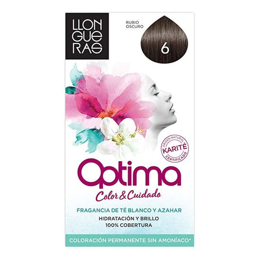 Llongueras Optima Tinte de Cabello N6 Rubio Profundo 1 ud