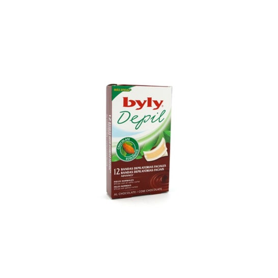 Byly Depil Bandas Faciales Chocolate 12 uds