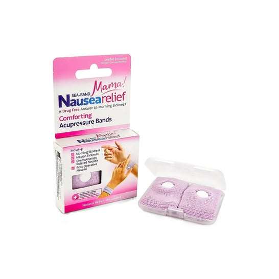 Sea Band Mama Pulsera Calma Náuseas Rosa 2uds