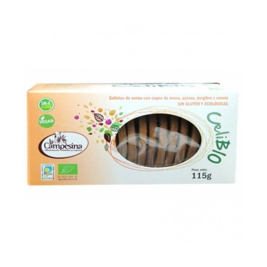 La Campesina Celibio Galletas Integrales Avena Sin Gluten 115g