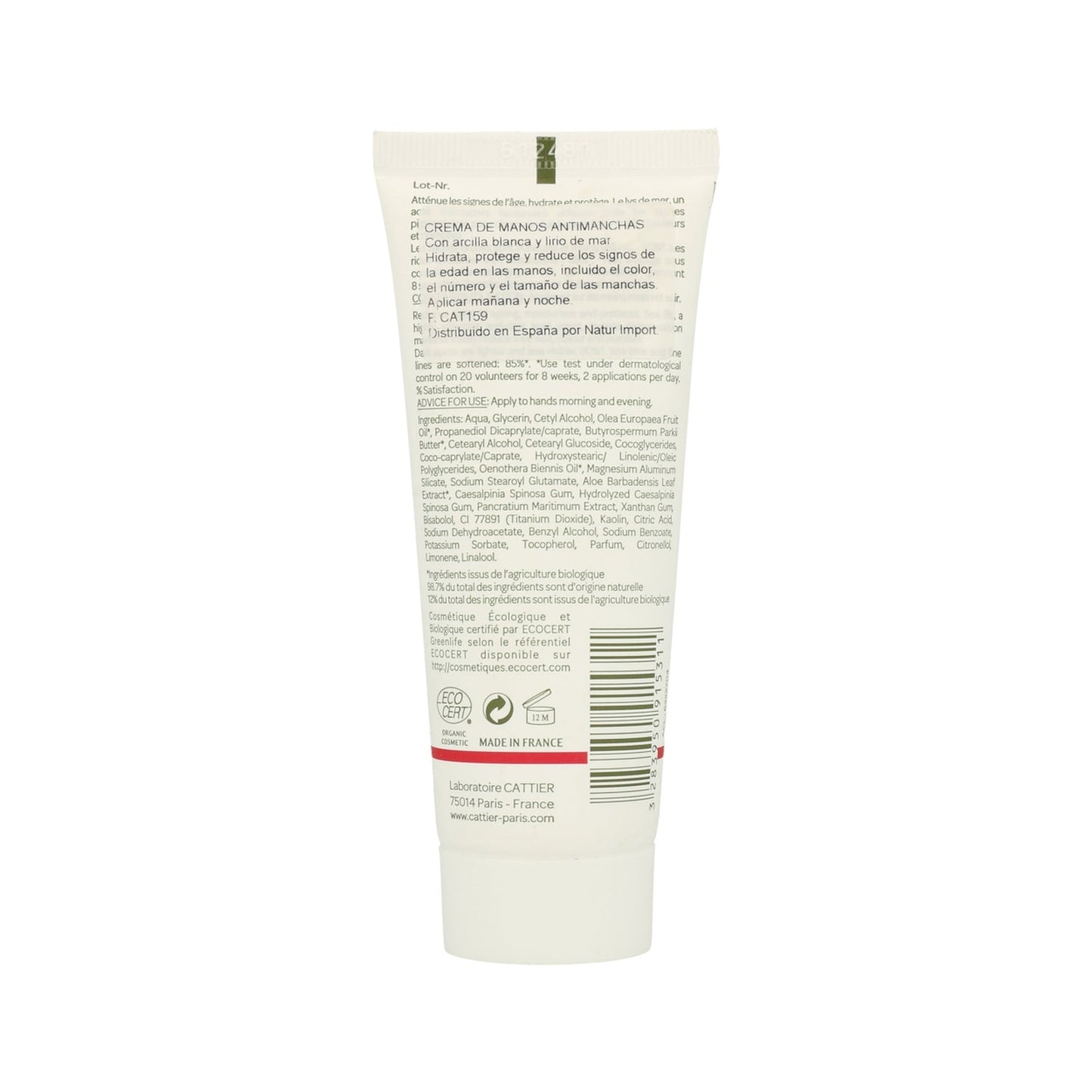 Cattier Crema De Manos Antimanchas Antiedad 75ml