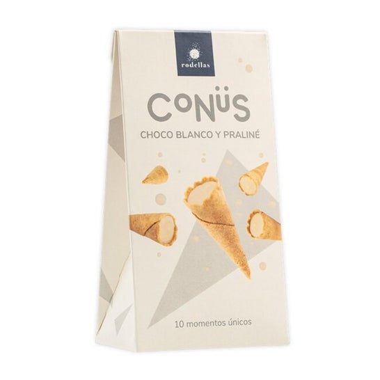 Conüs Chocolate Blanco y Praliné Bio 10 uds