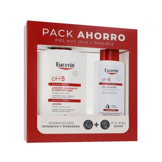 Eucerin Pack pH5 Loción Calmante & Protectora 1L + Gel de Baño 200ml