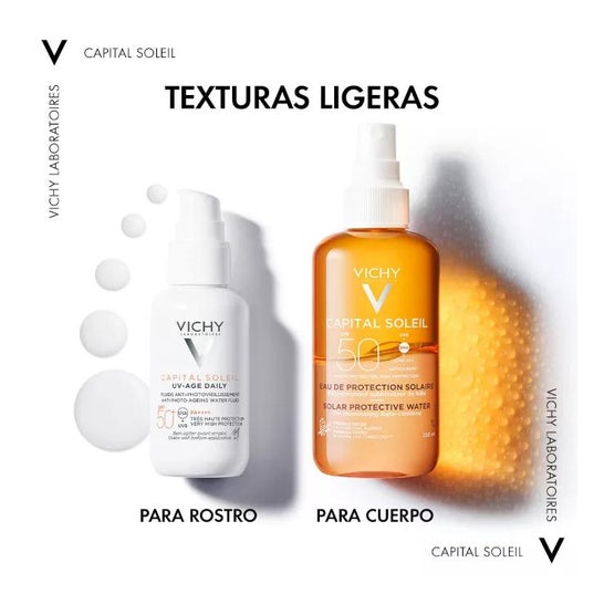 Vichy Capital Soleil Agua Solar Protectora Luminosidad SPF50 200ml