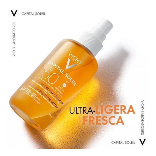 Vichy Capital Soleil Agua Solar Protectora Luminosidad SPF50 200ml