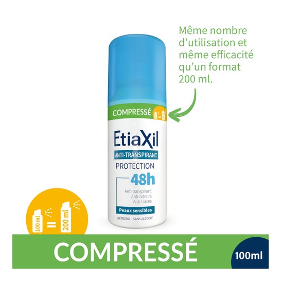 Etiaxil Anti-Transpirant Déodorant Compressé Peaux Sensibles 100 ml