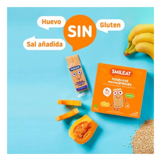 Smileat Panecitos Ecológicos Multicereales con Plátano y Calabaza 60g
