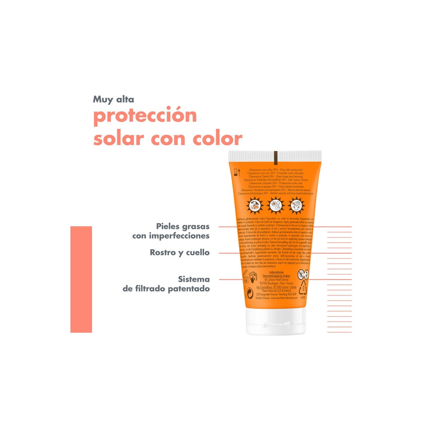 Avene Solar Cleanance Solar SPF 50+ Color 50ml