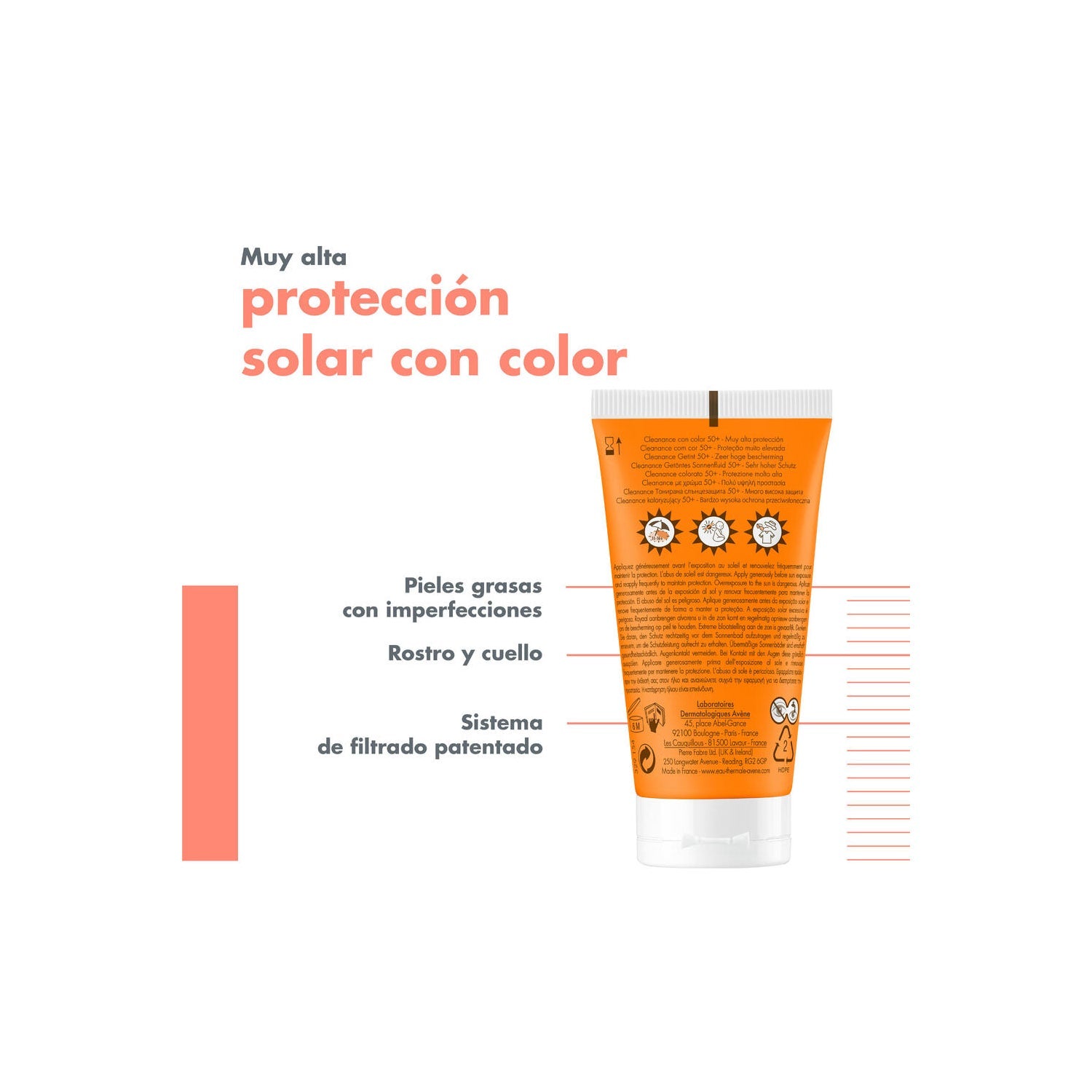 Avene Solar Cleanance Solar SPF 50+ Color 50ml