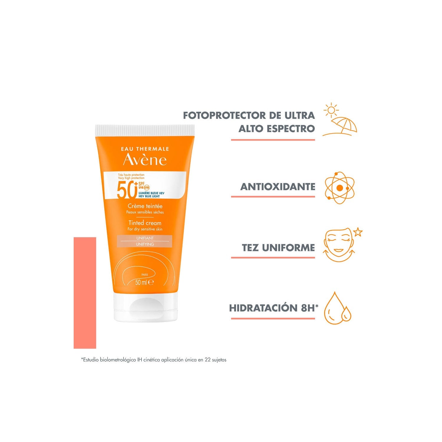 Avène Crema con Color SPF50+ 50ml