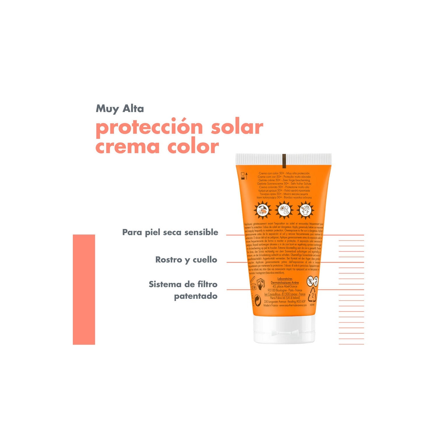 Avène Crema con Color SPF50+ 50ml