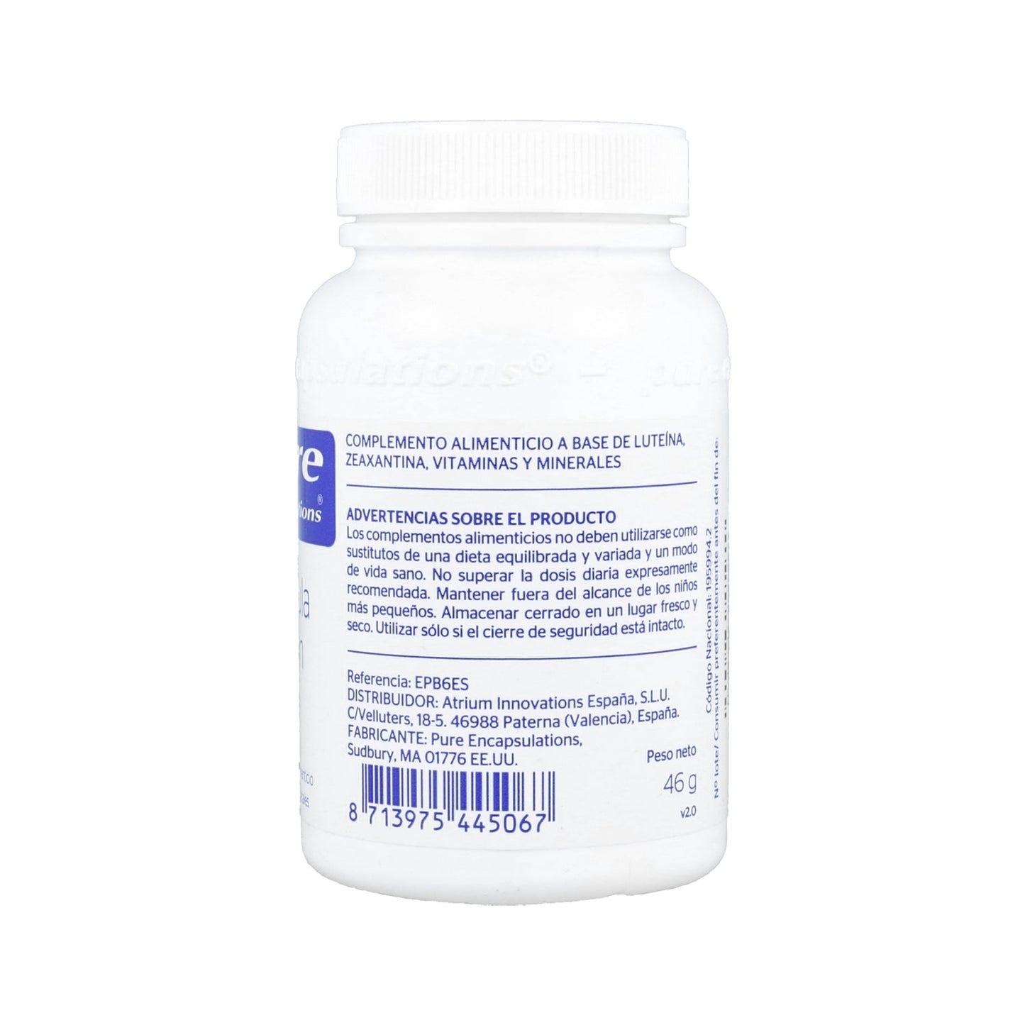 Pure Encapsulations Fórmula Visión 60vcaps