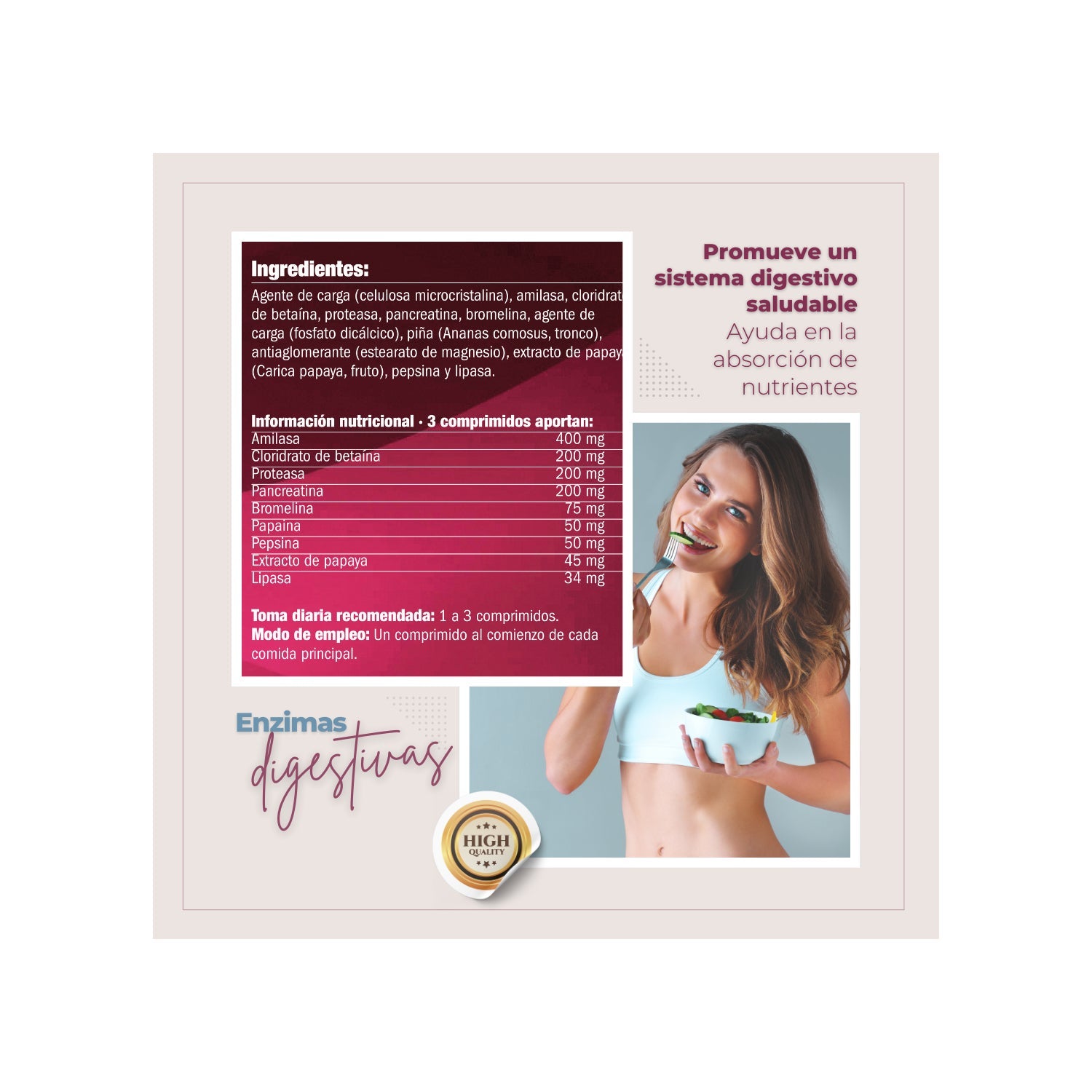 NaturBite Enzimas Digestivas 60comp