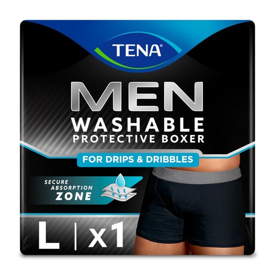 Tena Men Boxer Lavable Negro L 1ud