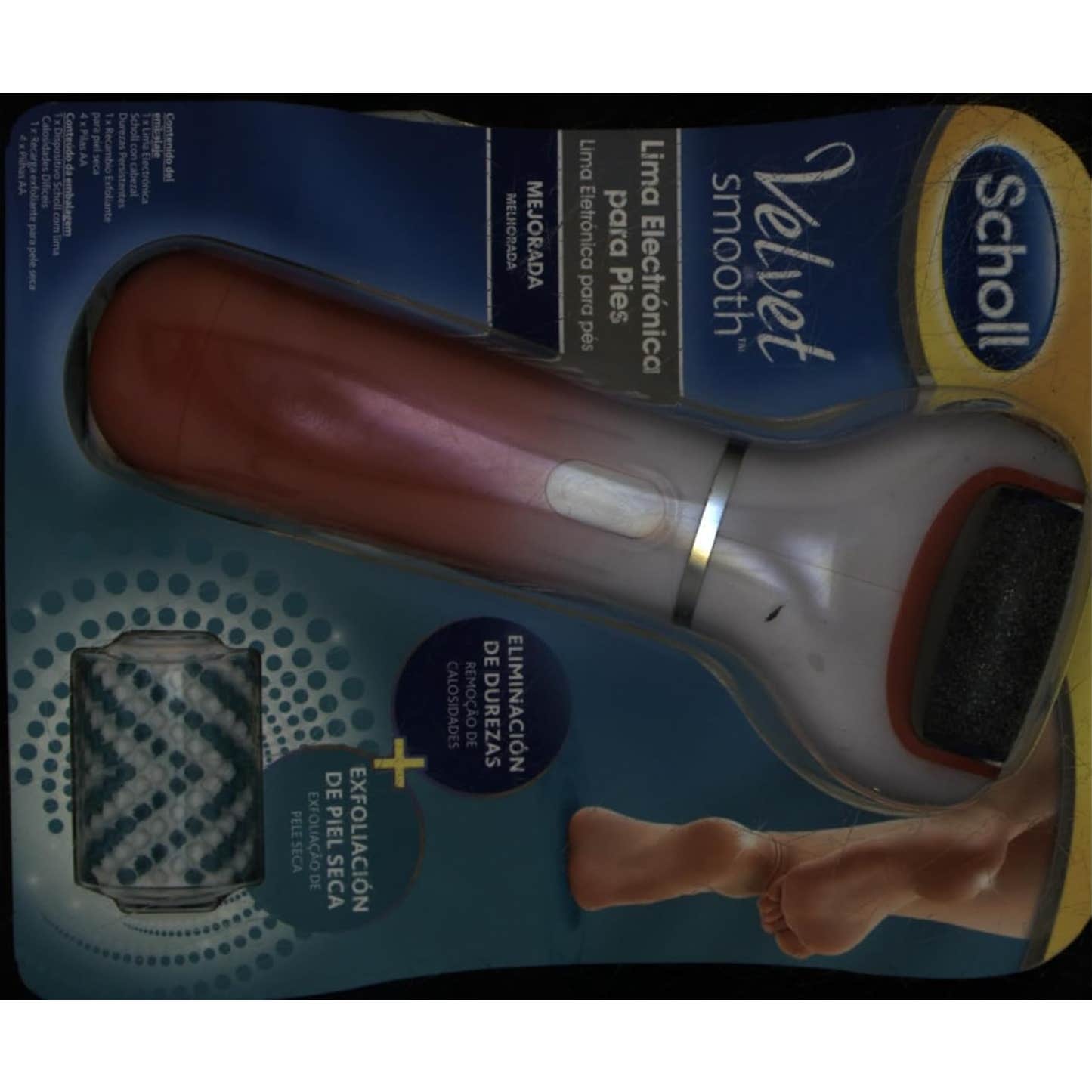 Scholl Velvet Smooth Lima Electronica Con Recamb Rosa