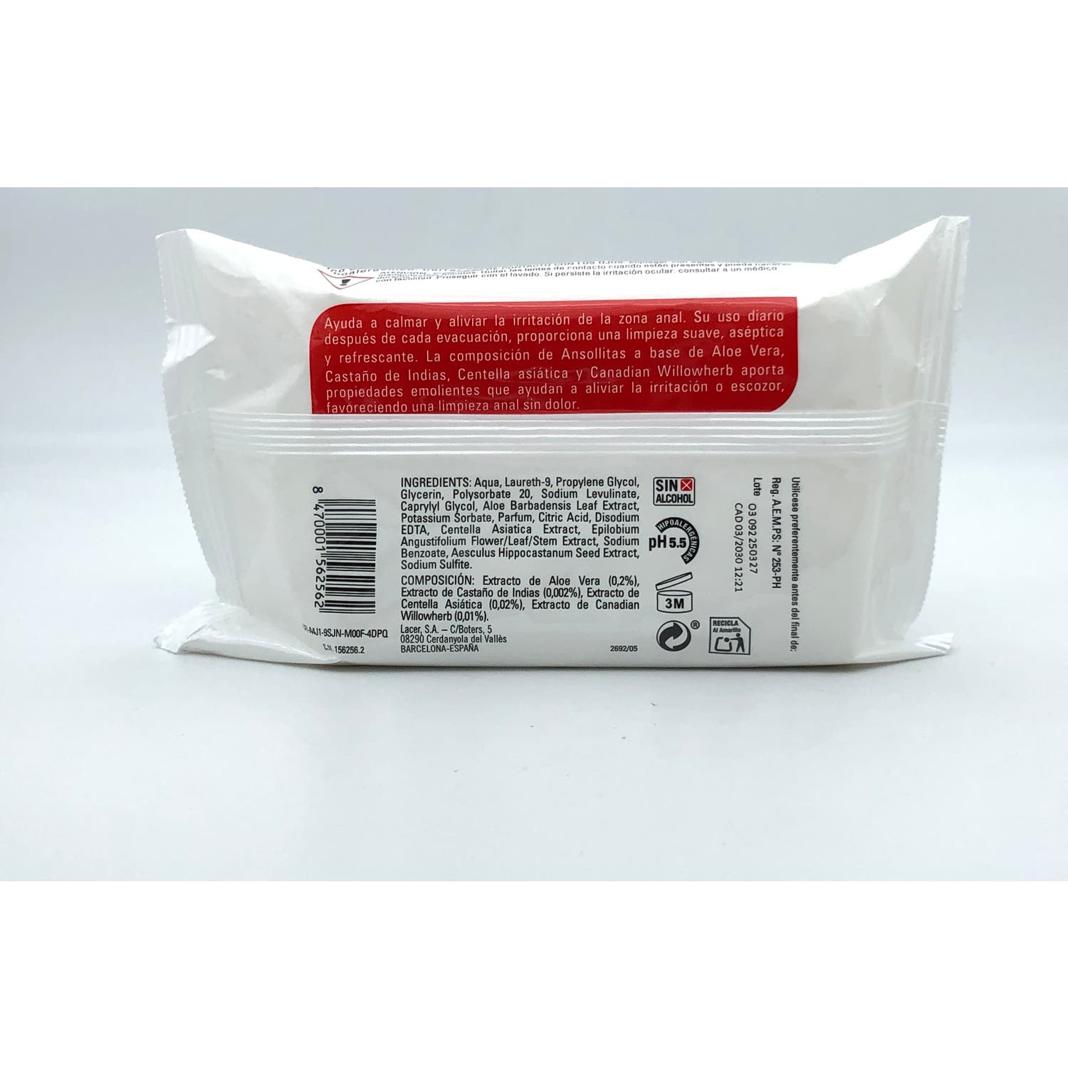 Ansollitas Toallitas de Higiene Anal 50uds
