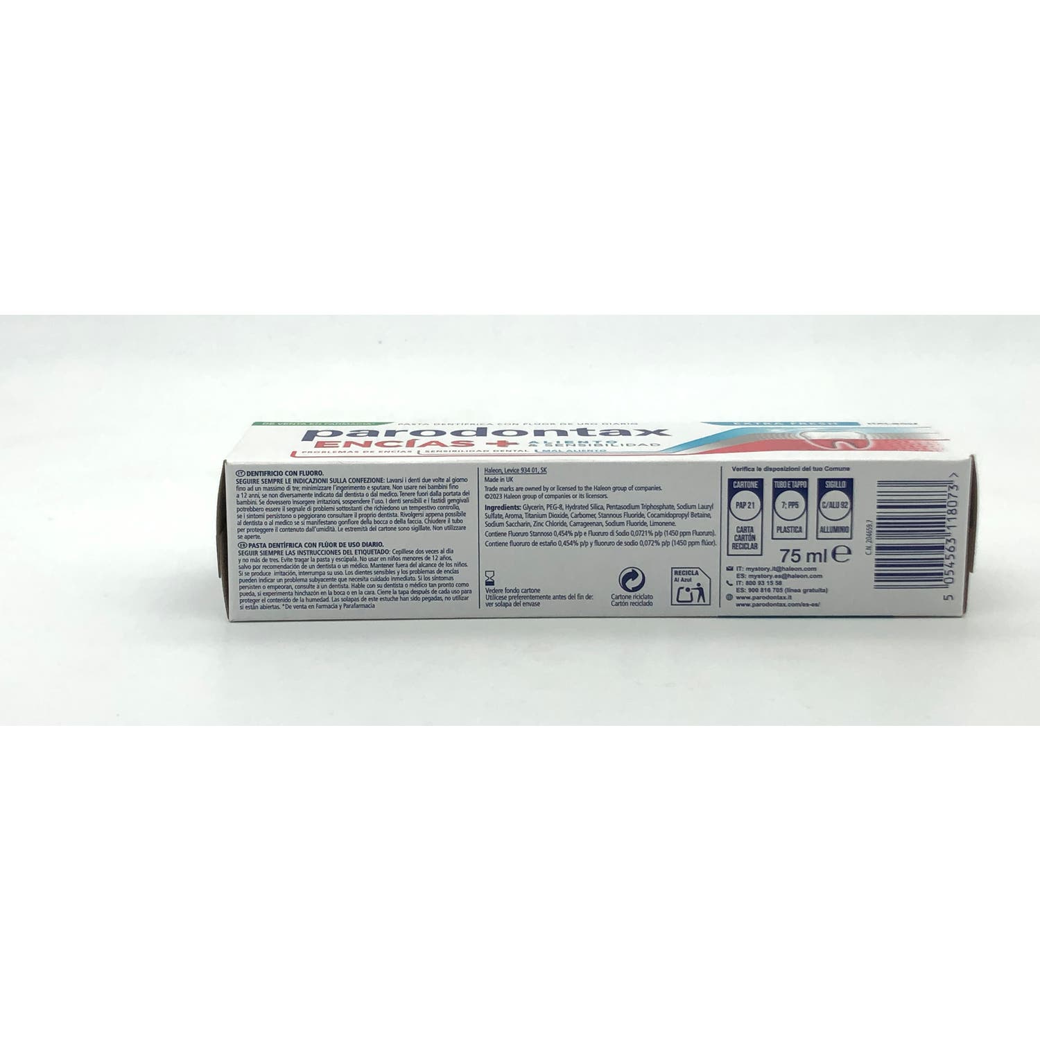 Parodontax Encías + Aliento & Sensibilidad Extra Fresh 75ml