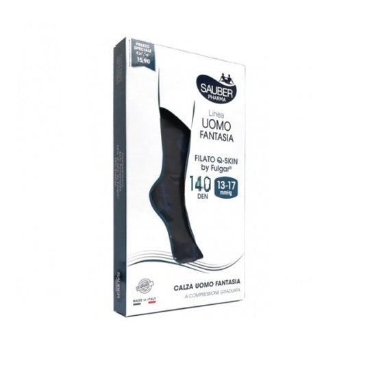 Sauber Qskin Hombre 140den Media Ancore Capri Azul S/M 1 Par