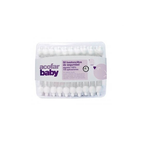 Acofarbaby bastoncillos de seguridad 50uds