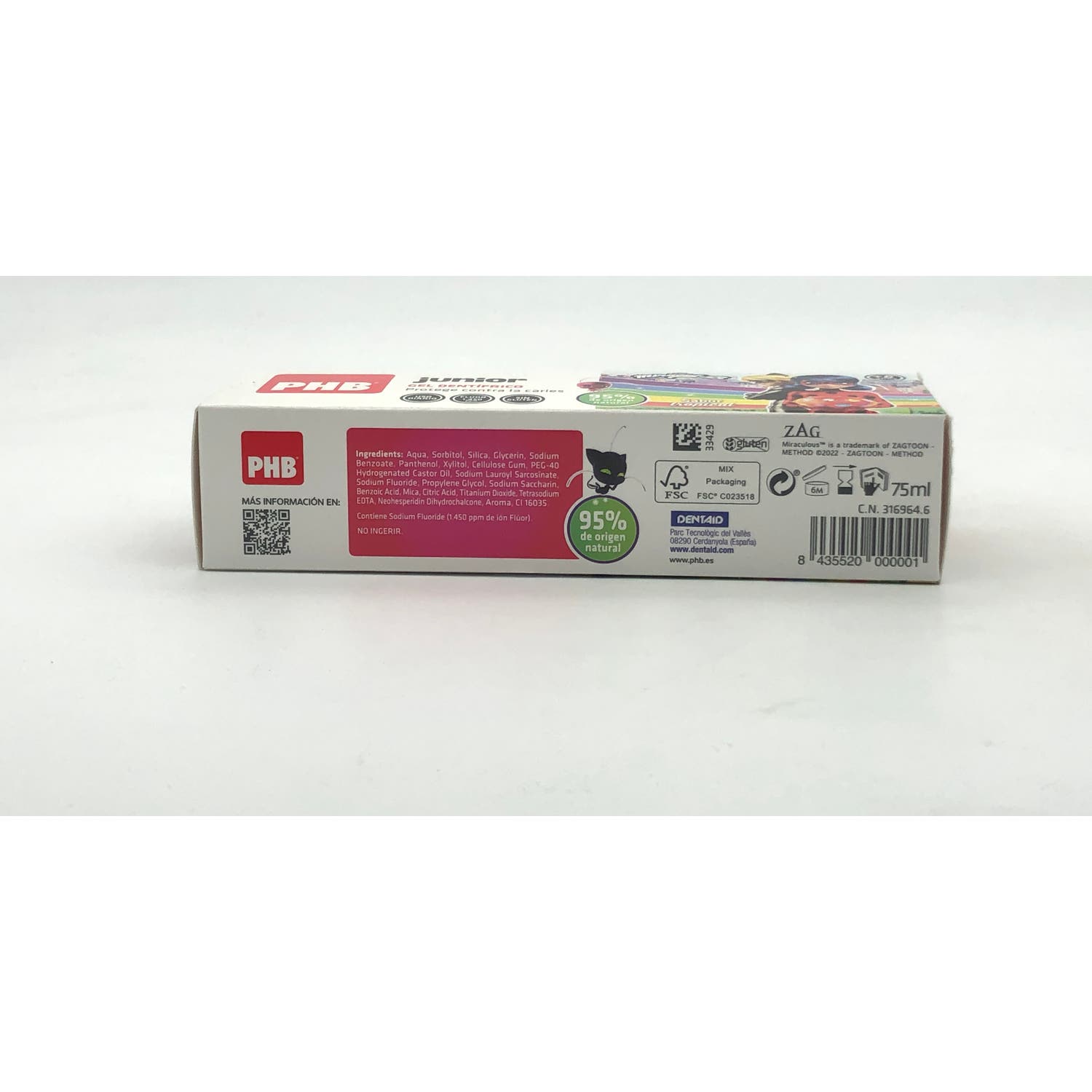 PHB Junior Gel Dentífrico Sabor Tropical 75ml