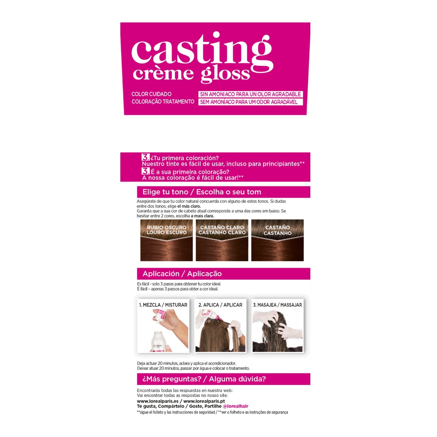 L'Oreal Set Casting Creme Gloss Nº535 Chocolate 1ud