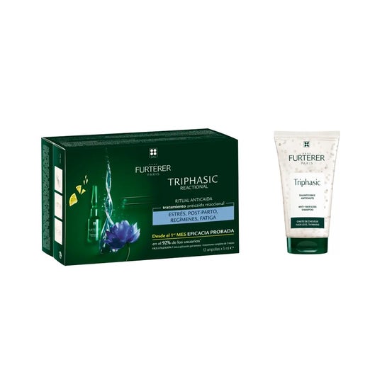 René Furterer Triphasic Reactional 12x5ml + Champú Anticaída 50ml