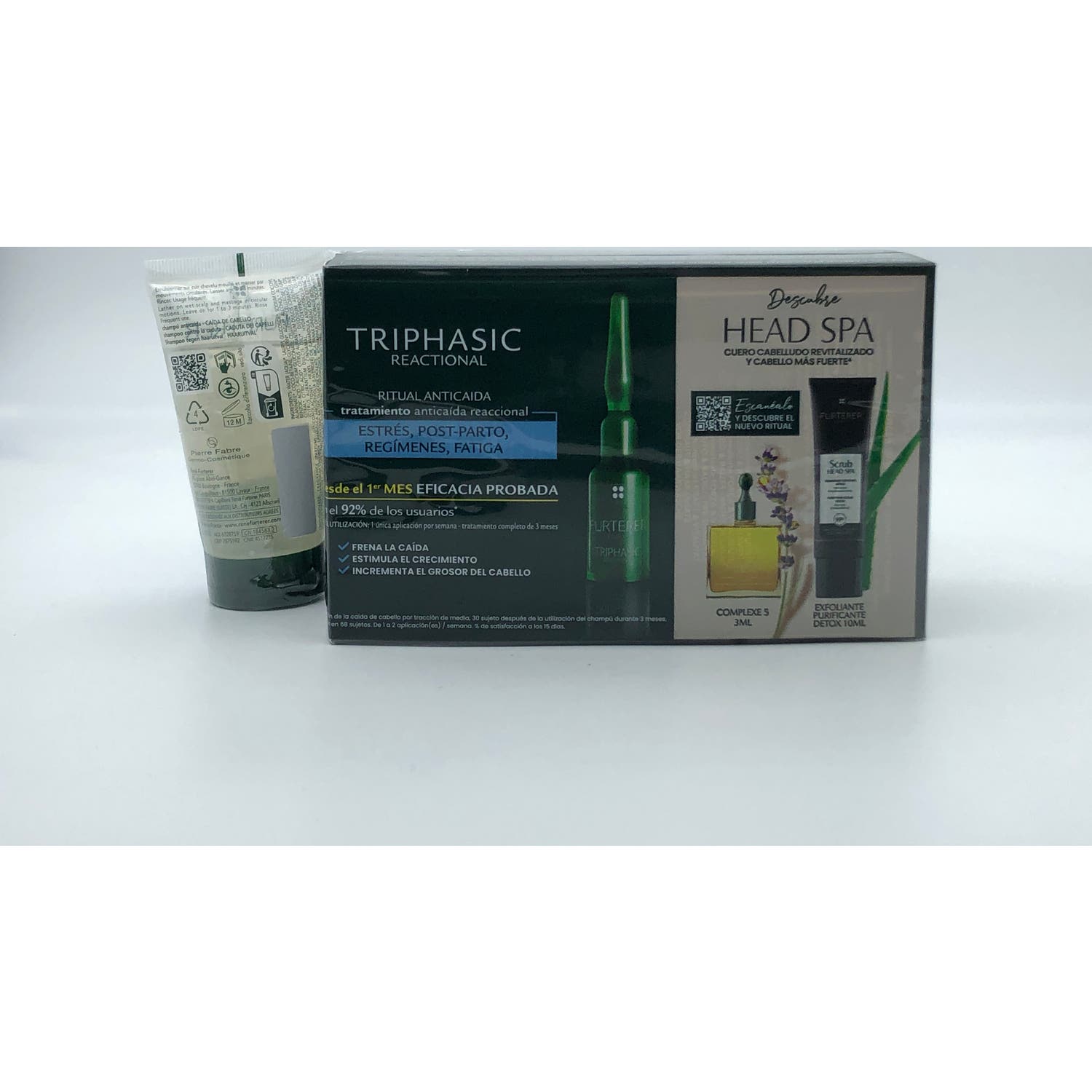 René Furterer Triphasic Reactional 12x5ml + Champú Anticaída 50ml