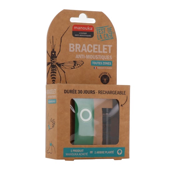 Manouka Pulsera Repelente de Mosquitos Adulto Verde 1 ud