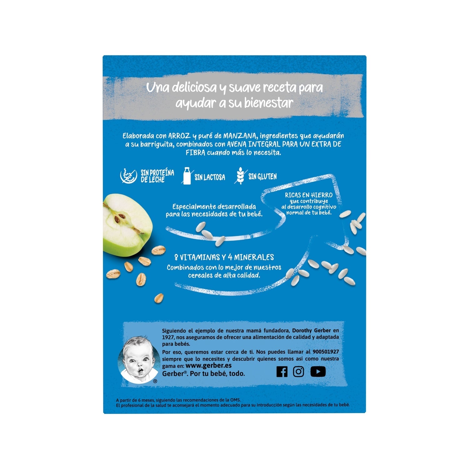 Gerber Expert Care Arroz y Avena con Manzana 250g