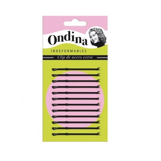 Ondina Clip Cabello Bola Negro 70mm 12uds