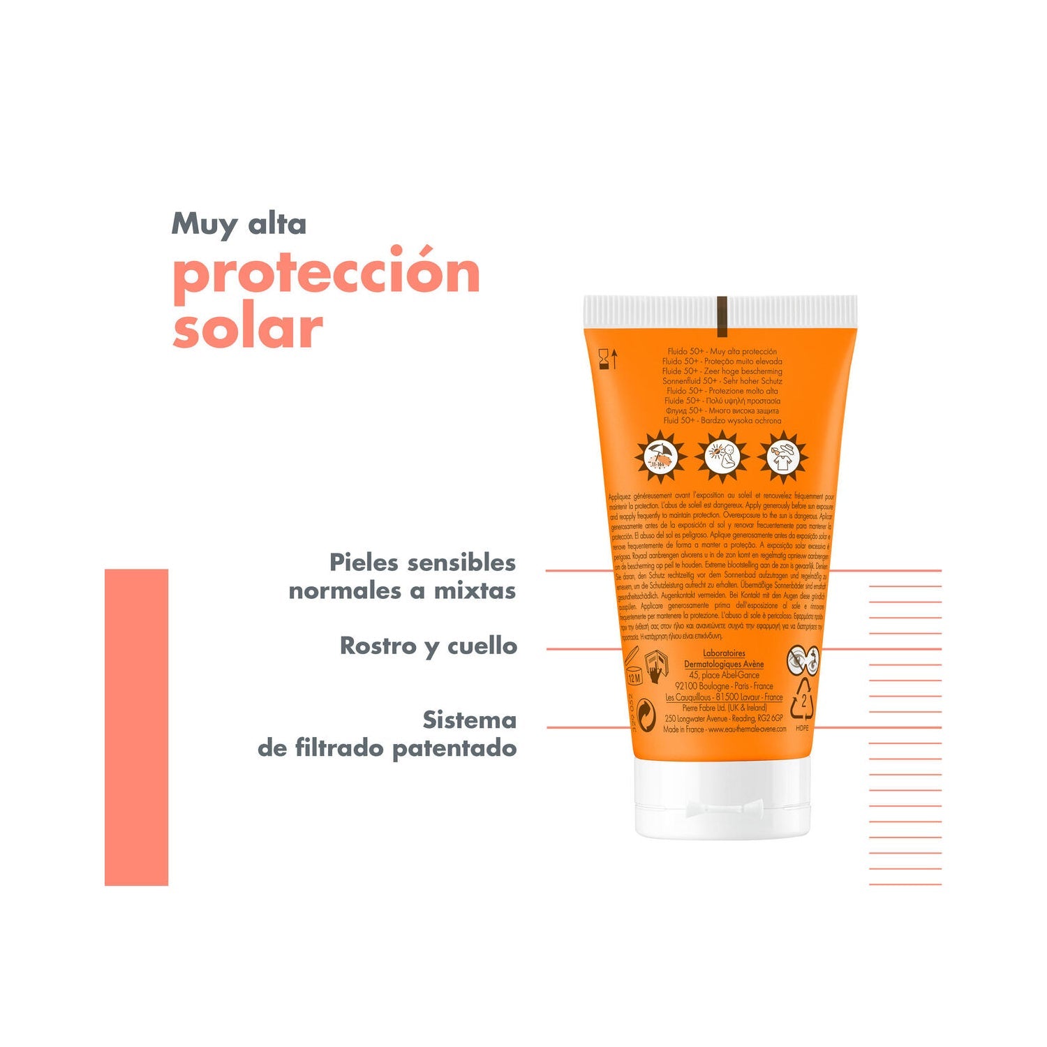 Avène Solar Fluido SPF50+ 50ml